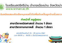 ประกาศ เรื่อง รับสมัครสอบคัดเลือกบุคคลทั่วไปเพื่อจ้างเป็นลูกจ้างชั่วคราว สาขาวิชาคณิตศาสตร์และภาษาเกาหลี