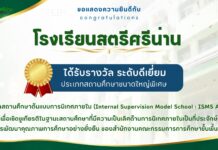 โรงเรียนสตรีศรีน่านได้รับรางวัลระดับดีเยี่ยม ประเภทสถานศึกษาขนาดใหญ่พิเศษ รางวัลสถานศึกษาต้นแบบการนิเทศภายใน (Internal Supervision Model School : ISMS Award) เพื่อเชิดชูเกียรติในฐานะสถานศึกษาที่มีความเป็นเลิศด้านการนิเทศภายในเป็นที่ประจักษ์ในการพัฒนาคุณภาพการศึกษาอย่างยั่งยืน ของสำนักงานคณะกรรมการการศึกษาขั้นพื้นฐาน